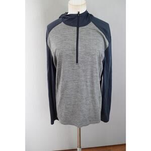 Icebreaker Hoodie Mens Large Merino Wool 200 Half Zip Pullover Lightweight